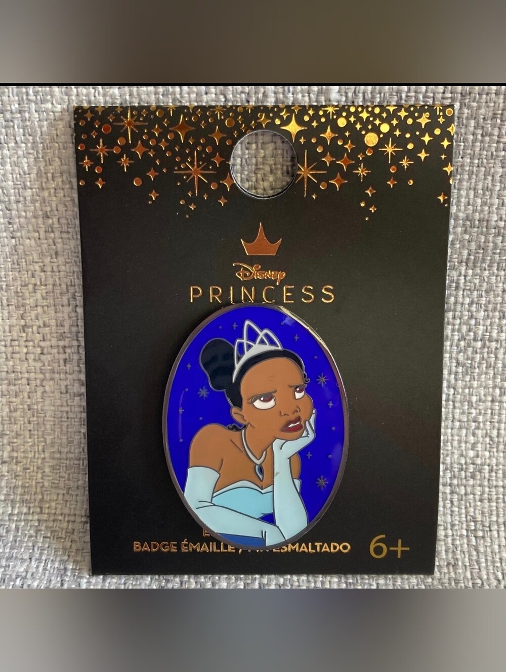 Disney Princess Tiana Dressed Up Enamel Pin